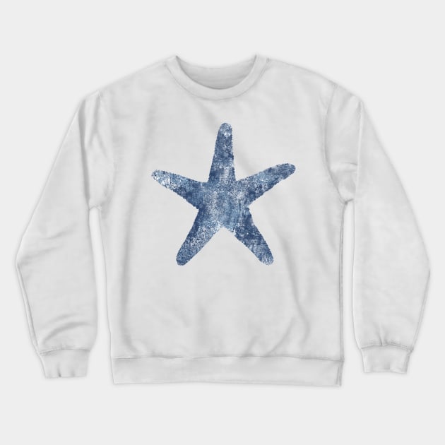 Sea Star Starfish sponge painting Crewneck Sweatshirt by LittleBean